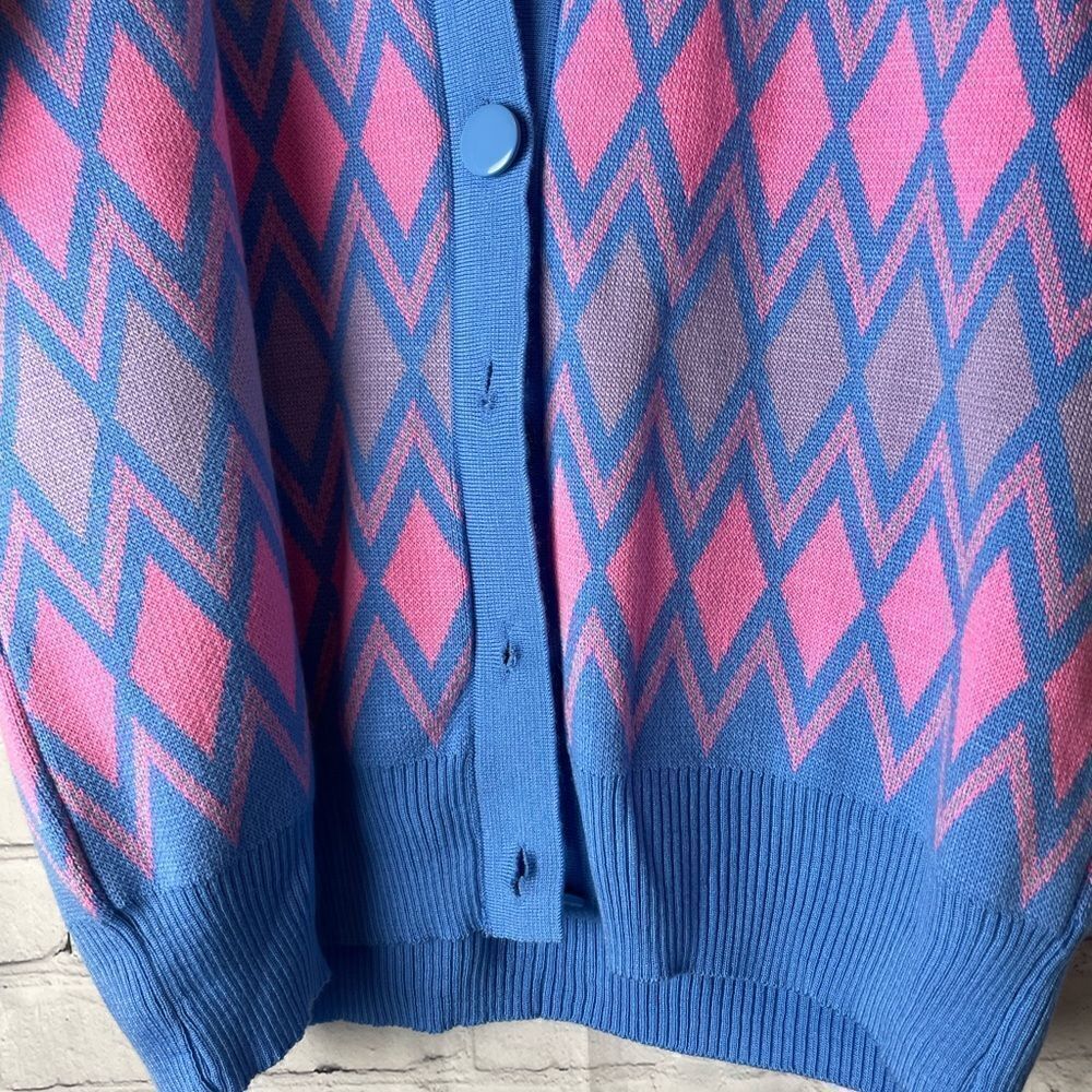 Qu Style Retro Multicolored Cardigan One Size - Picture 4 of 6